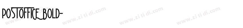 POSTOFFICE Bold字体转换
